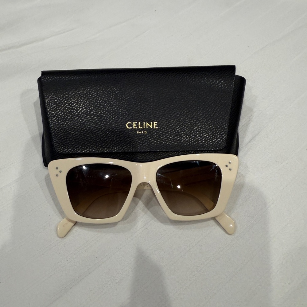 Celine Beige Sunglasses with Black Case